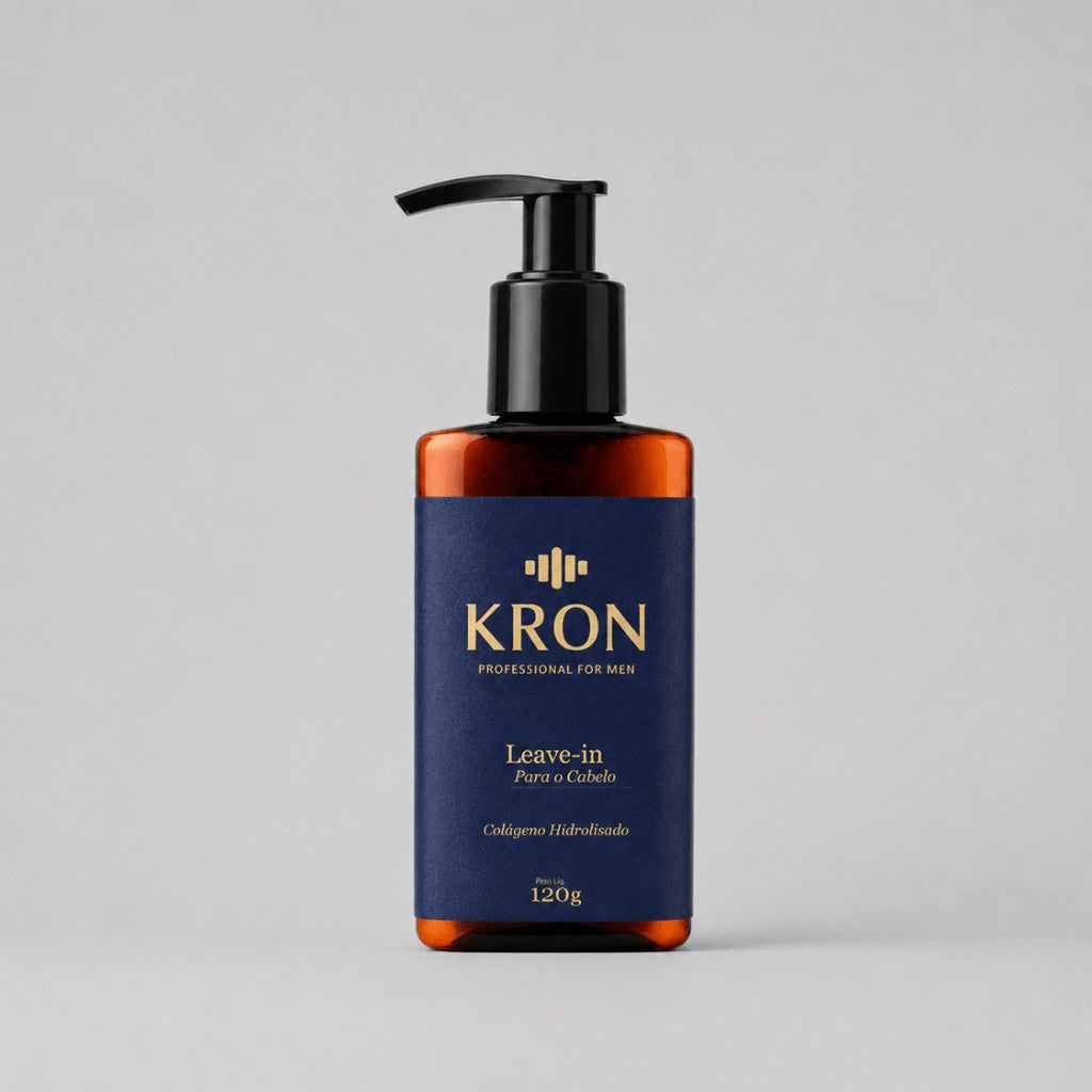 Kit Cera Modeladora Efeito Matte Kron + Leave-in Hidratação e Restauração 120g Kron + Oléo De Barba For Men 30ml Kron