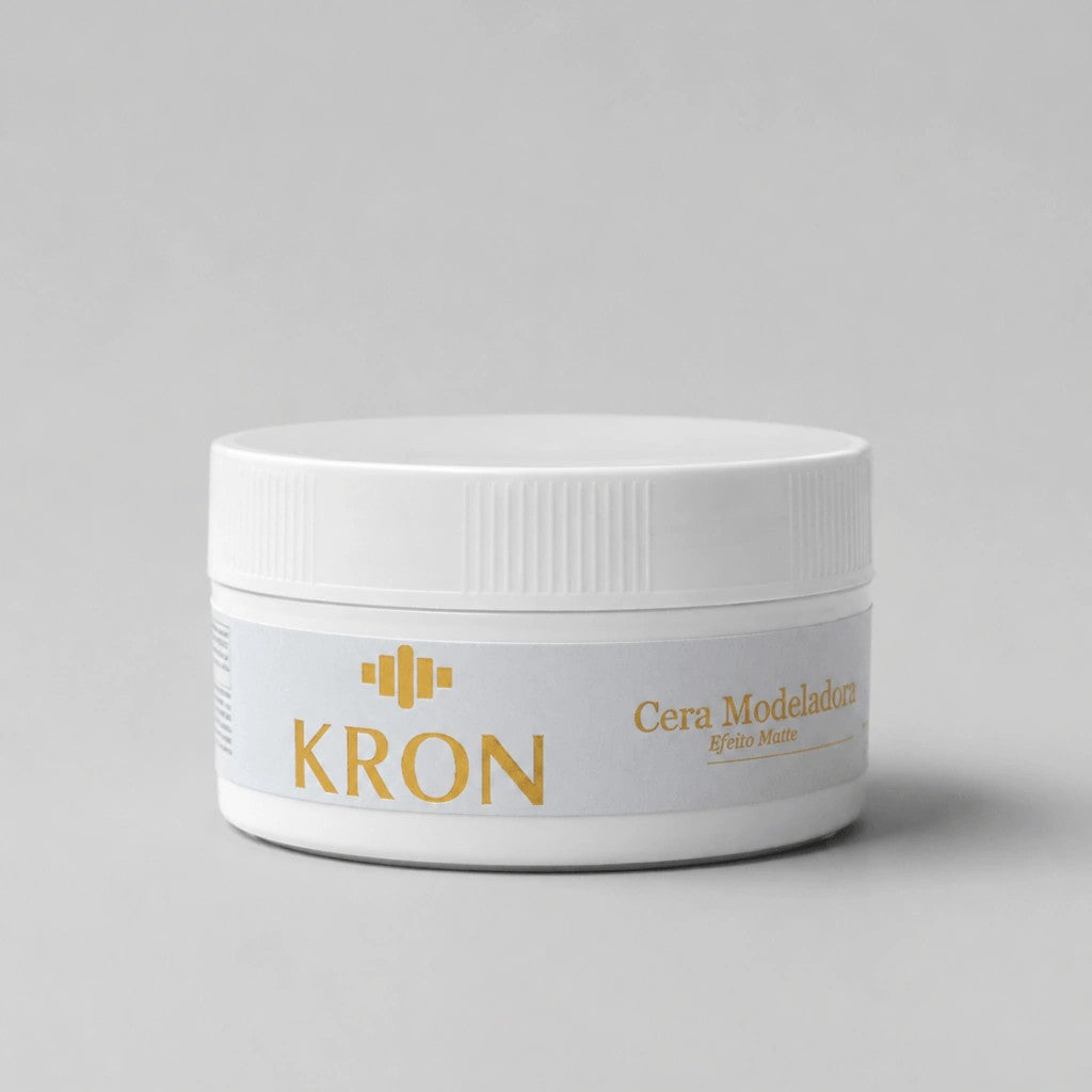 Kit Cera Modeladora Efeito Matte Kron + Leave-in Hidratação e Restauração 120g Kron + Oléo De Barba For Men 30ml Kron